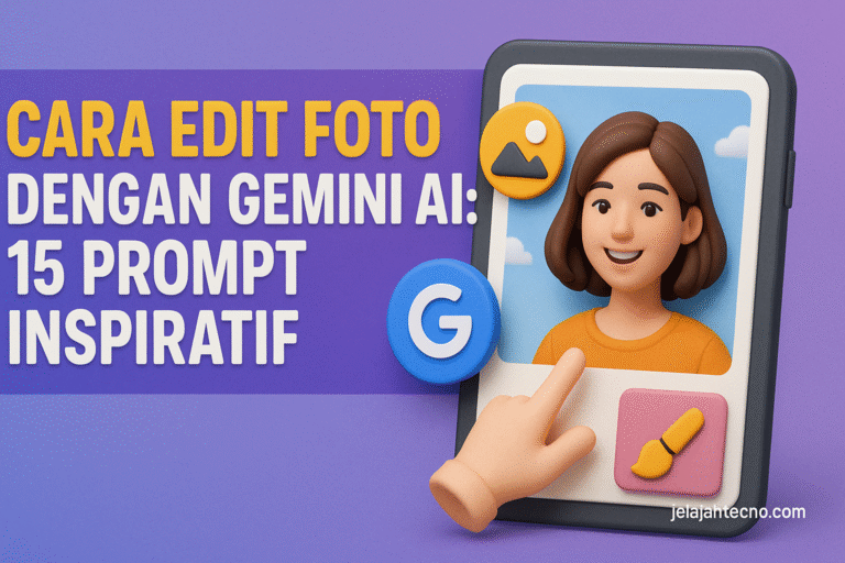 15 prompt Gemini AI Bahasa Indonesia pilihan untuk edit foto. Dari nuansa vintage, dreamy, hingga sinematik, semua bisa kamu coba.