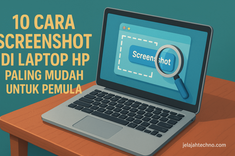 Pelajari 10 cara screenshot di laptop HP untuk pemula. Lengkap dengan tombol Print Screen, Snipping Tool, hingga Snip & Sketch di Windows 10 & 11.