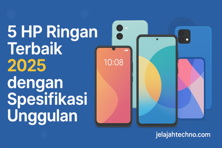 Cari HP ringan 2025? Ini rekomendasi 5 smartphone terbaik dengan desain tipis, bobot ringan, performa kencang, dan baterai awet.