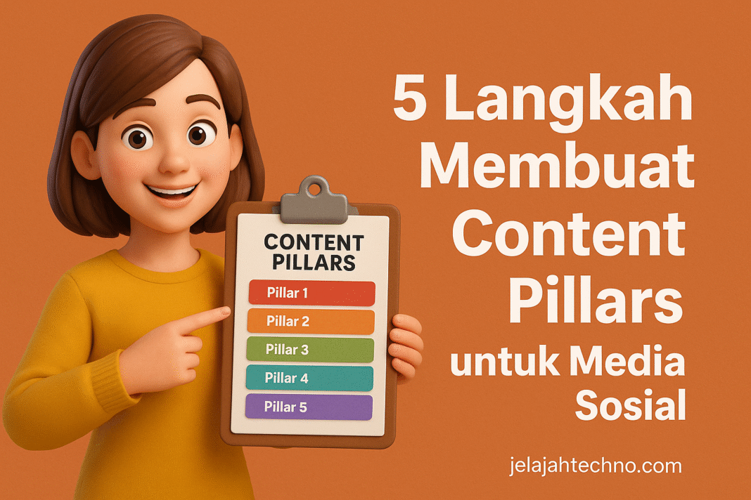 Bingung bikin konten media sosial? Ikuti 5 langkah mudah membuat content pillars agar feed lebih konsisten, dan sesuai target audiens.