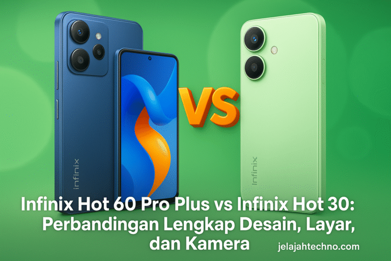 Infinix Hot 60 Pro Plus hadir dengan layar AMOLED 144Hz dan fast charging 45W. Lihat perbandingan lengkapnya dengan Infinix Hot 30 di sini.