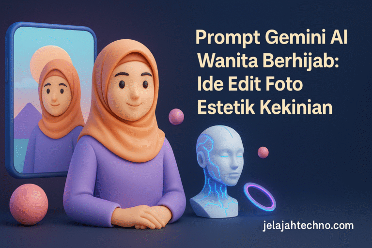 Temukan inspirasi edit foto berhijab dengan Gemini AI. Dari gaya kafe santai, photobox vintage, sampai momen romantis sunset.