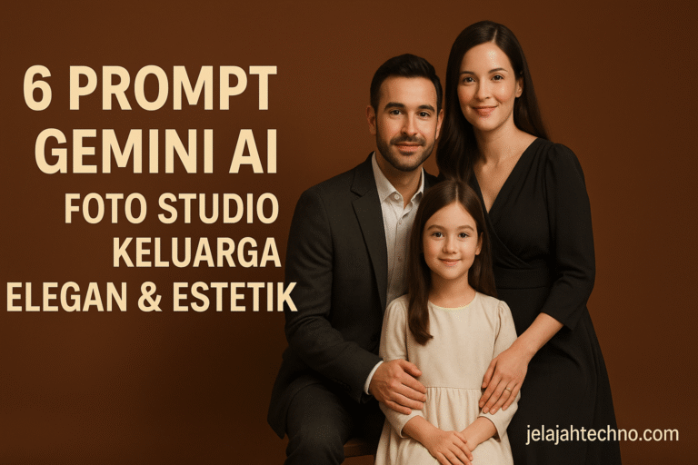 Ubah foto biasa jadi potret studio keluarga profesional dengan Gemini AI. Coba 6 prompt ini untuk hasil elegan, hangat, dan natural.