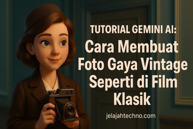 Panduan lengkap ubah foto jadi gaya film klasik dengan Gemini AI. Hasil foto jadi lembut, timeless, dan bernuansa nostalgia yang hangat.