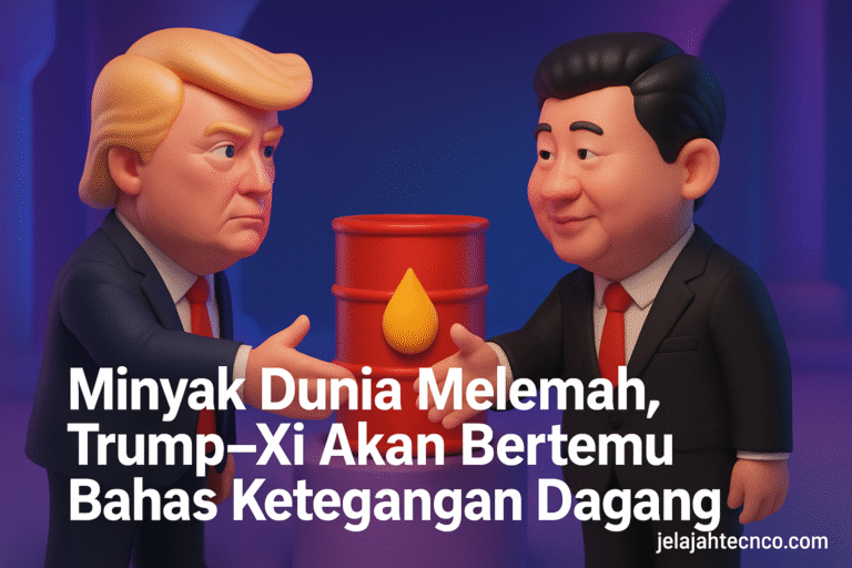 Ketegangan dagang AS–China bikin harga minyak jatuh. Tapi pasar menunggu pertemuan Trump dan Xi yang bisa jadi kunci pemulihan harga.