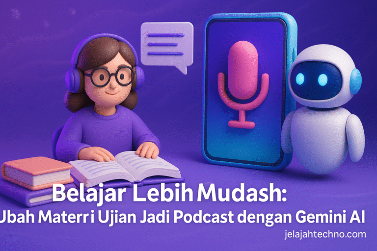 Gemini AI hadir dengan fitur text-to-speech canggih untuk ubah catatan, naskah, dan PDF materi ujian jadi podcast belajar.
