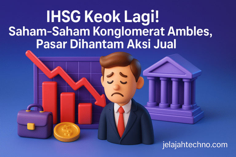 Pasar saham Indonesia kembali memerah. Saham konglomerat seperti PGUN, MLPT, dan BRMS anjlok, menyeret IHSG turun di bawah level 8.020.