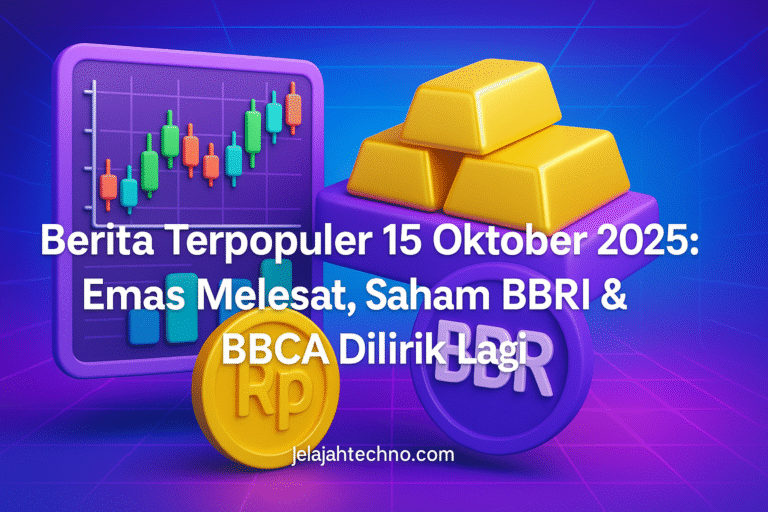 Berita populer lonjakan harga emas, revisi target saham BBRI, hingga peluang saham BBCA dan RISE yang kembali menarik investor.