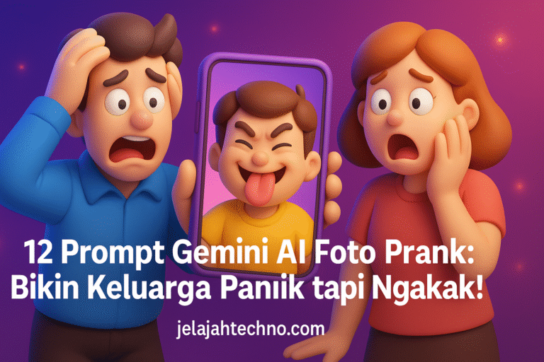 Coba 12 prompt Gemini AI foto prank paling lucu! Bikin gambar seolah kejadian nyata yang bikin keluarga heboh, tapi ujungnya ngakak bareng.