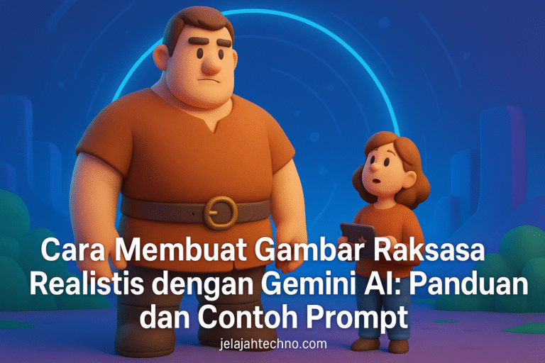 Pelajari cara bikin gambar raksasa ultra-realistis pakai Gemini AI. Lengkap dengan contoh prompt, ide visual, dan tips agar sinematik