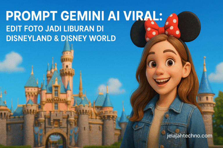 Ciptakan foto liburan bergaya Disneyland & Disney World dengan prompt Gemini AI. Simak cara, ide, dan 20 contoh prompt.