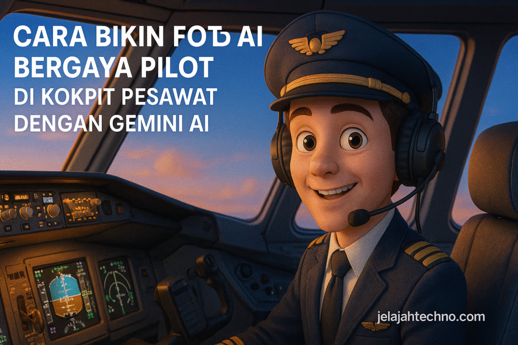 Cara Bikin Foto AI Bergaya Pilot di Kokpit Pesawat dengan Gemini AI