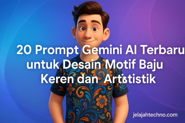 Gemini AI kini bisa bikin desain motif baju yang keren, unik, dan penuh wr.arna! Cek 20 prompt terbaru untuk inspirasi batik digital, floral.