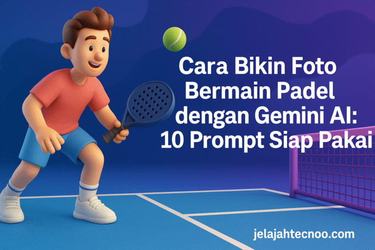 Ubah foto biasa jadi aksi padel yang menakjubkan! Gunakan 10 prompt Gemini AI foto padel ini untuk hasil yang natural, tajam, dan penuh gaya.