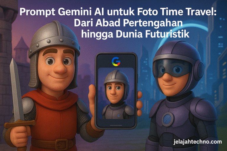Ingin lihat versi dirimu di masa lalu dan masa depan? Gunakan prompt Gemini AI foto time travel ini untuk hasil sinematik dan penuh detail.