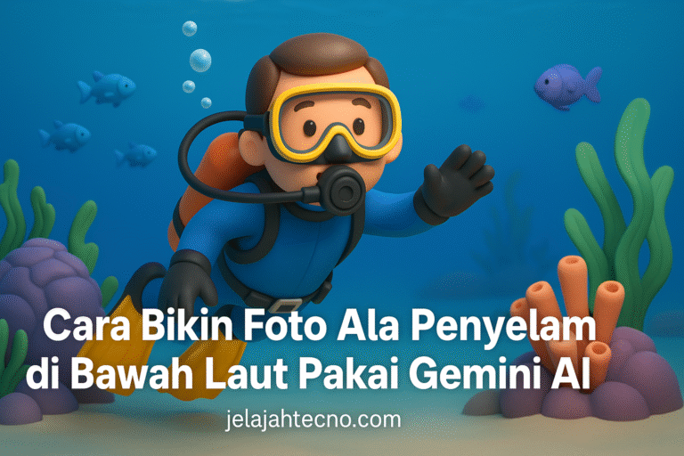 Gemini AI bisa ubah foto biasa jadi foto menyelam realistis! Simak cara dan 15 prompt AI bawah laut agar hasil tampak estetik dan alami.