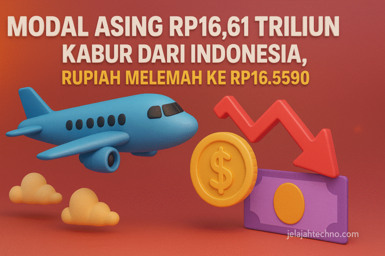 Bank Indonesia mencatat arus keluar modal asing Rp16,61 triliun dari pasar keuangan RI. SBN jadi korban utama, rupiah melemah ke Rp16.590.