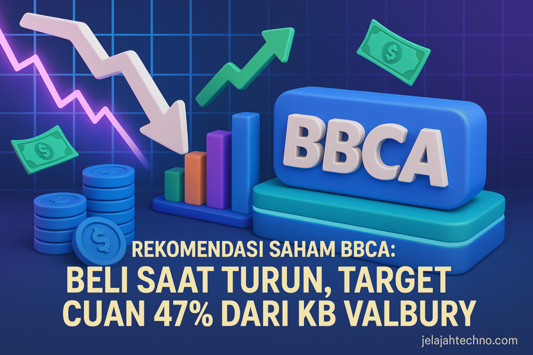 KB Valbury Sekuritas merekomendasikan beli saham BBCA saat melemah dengan target harga Rp 11.080. Simak analisis lengkap dan potensi cuan.