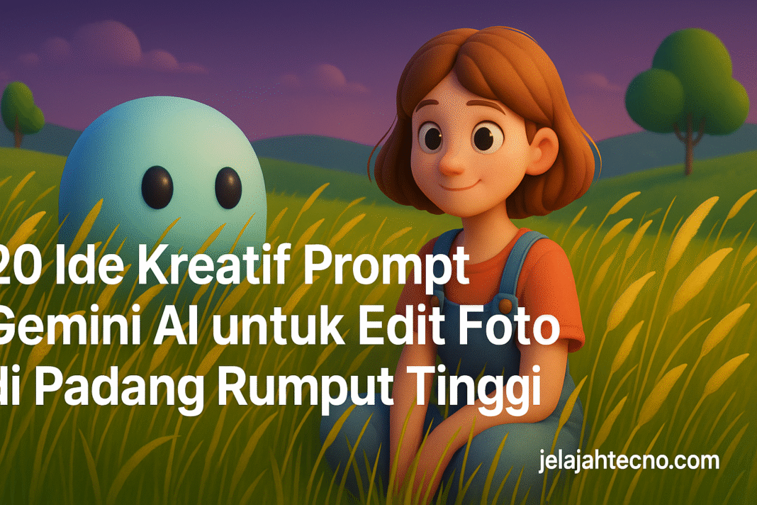 Ingin foto artistik tanpa studio? Gunakan 20 ide prompt Gemini AI ini untuk hasil foto realistis di padang rumput tinggi yang estetik.