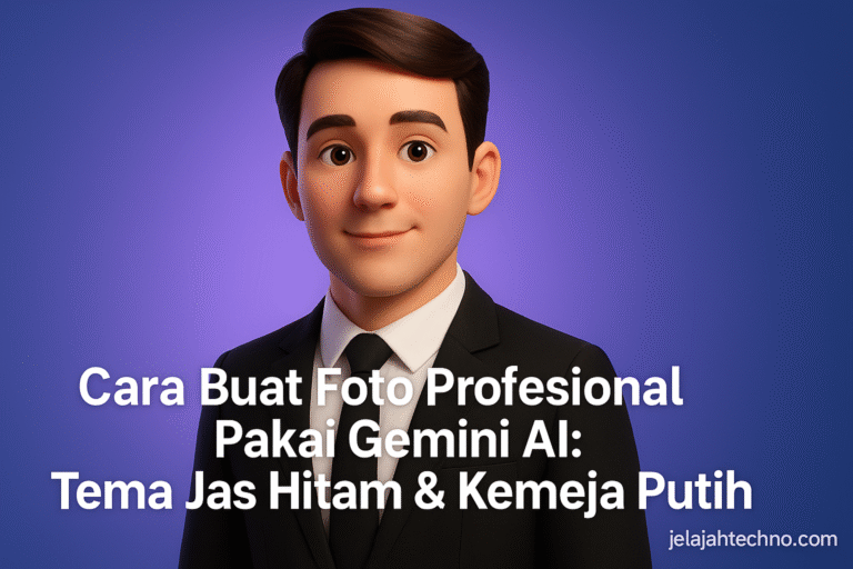 Tak perlu fotografer! Ciptakan foto bergaya studio memakai jas hitam dan kemeja putih dengan bantuan Gemini AI dan 20 prompt pilihan.