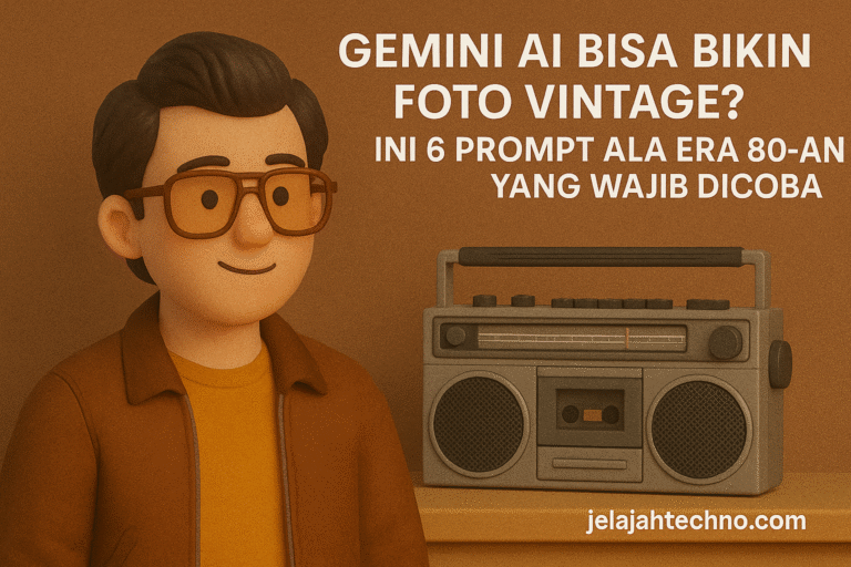 Gemini AI mampu ubah foto modern jadi retro bergaya 80-an. Simak 6 prompt keren untuk hasil yang klasik dan realistis.