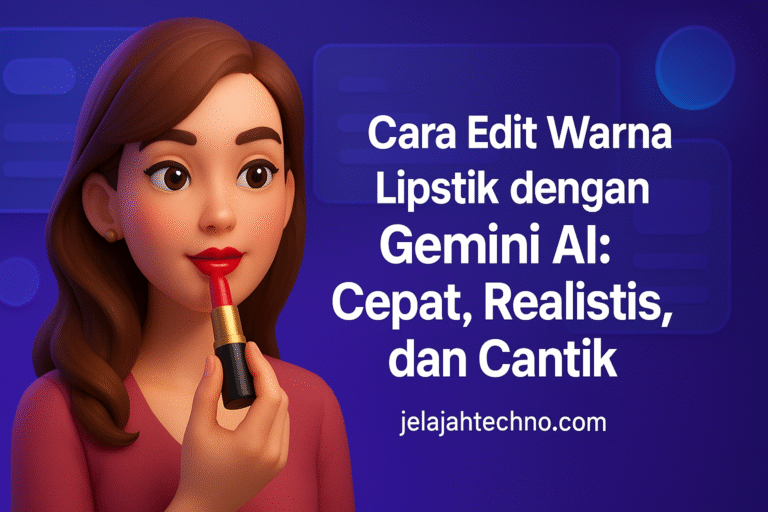 Edit warna lipstik kini makin mudah! Temukan panduan dan contoh prompt Gemini AI agar hasil foto tampak natural dan elegan tanpa edit manual.