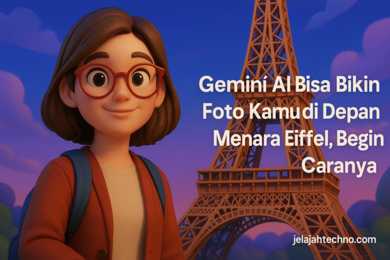 Tanpa ke Prancis pun bisa! Cukup tulis prompt ini di Gemini AI untuk dapatkan foto diri di depan Menara Eiffel yang tampak nyata.