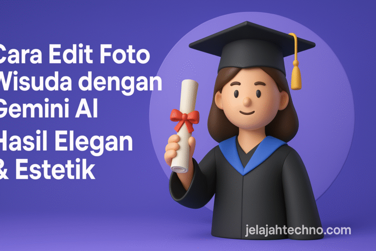 Ingin punya foto wisuda estetik tanpa studio? Simak cara edit foto wisuda pakai Gemini AI agar hasilnya elegan, natural, dan profesional.