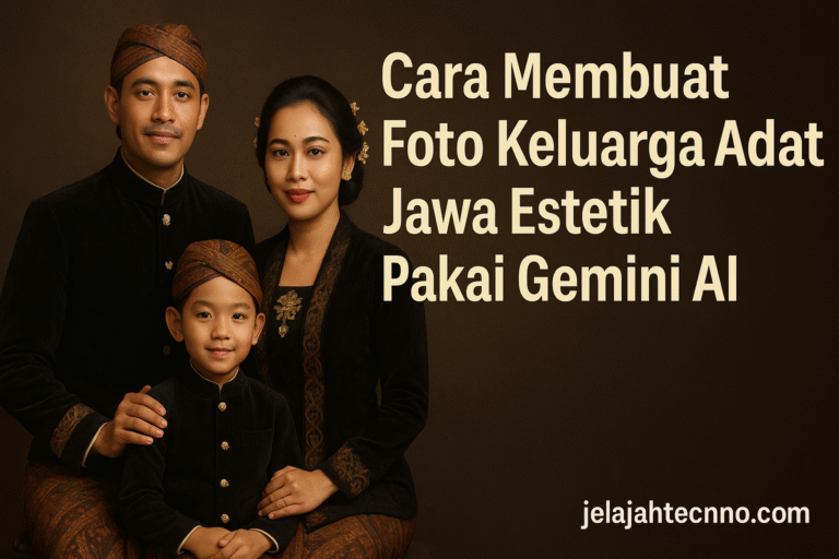 Mau edit foto keluarga adat Jawa terlihat formal dan anggun? Berikut contoh prompt yang bisa menghasilkan potret estetik mirip studio.