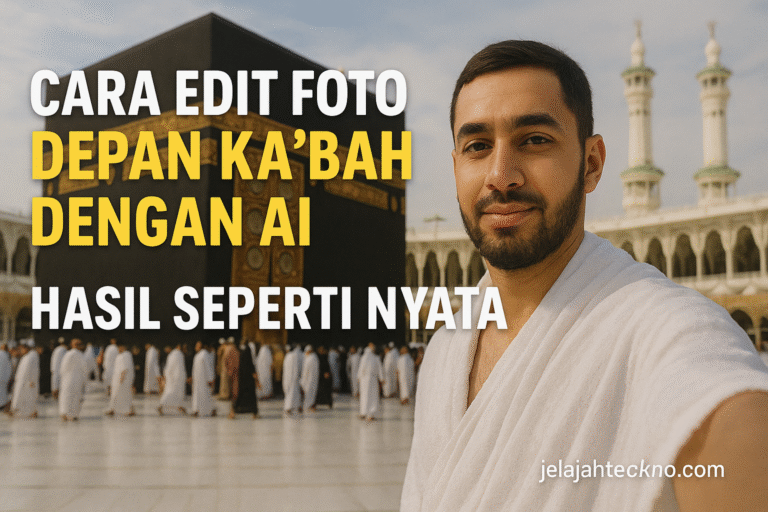 Gunakan Gemini AI untuk membuat foto seolah berada di depan Ka'bah. Ikuti contoh prompt ini agar hasil lebih nyata, indah, dan penuh makna.