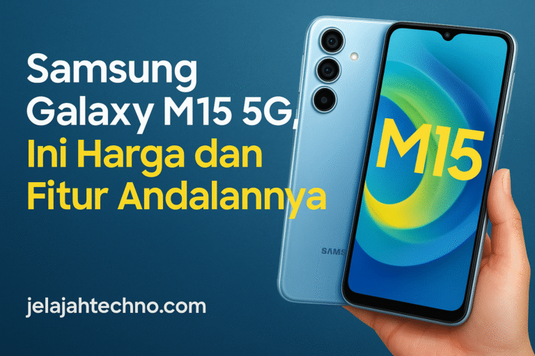 Samsung Galaxy M15 5G hadir dengan layar AMOLED 90Hz, baterai jumbo 6000mAh, dan konektivitas 5G. Cek spesifikasi dan fiturnya.