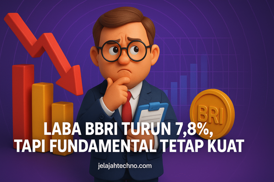Laba BRI menurun karena beban pajak naik 29,5%, namun bisnis mikro dan digital tetap solid. Inilah analisis lengkap saham BBRI 2025.