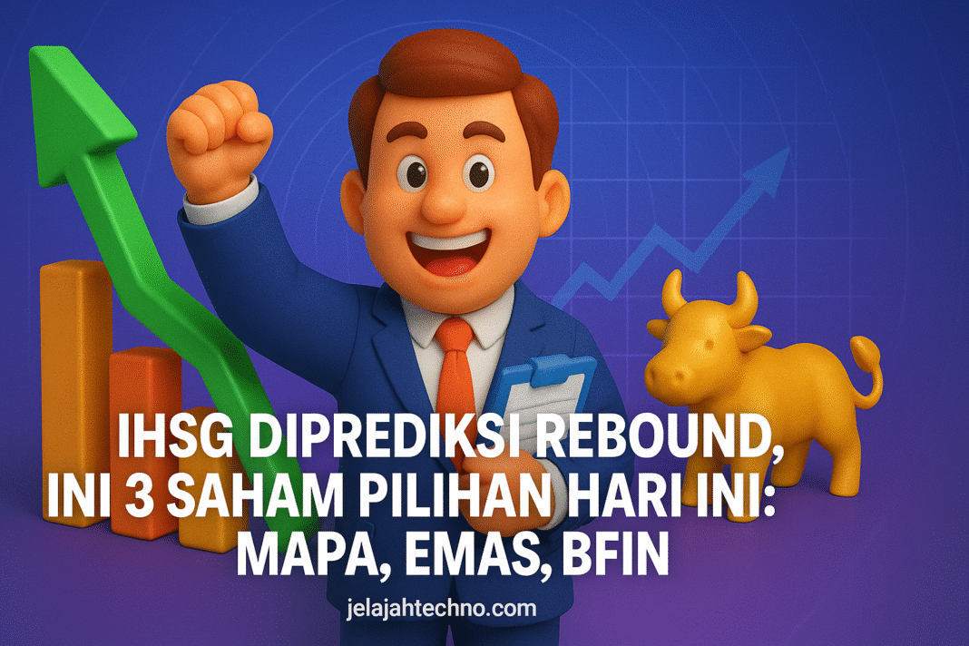 IHSG berpeluang rebound ke 8.000 pada Senin (20/10/2025). Cek rekomendasi saham pilihan BRI Danareksa Sekuritas: MAPA, EMAS, dan BFIN.