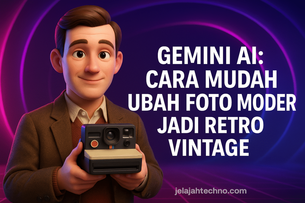 Gunakan Gemini AI untuk ubah foto biasa jadi bergaya retro dengan prompt spesifik. Ciptakan hasil klasik dan autentik tanpa kamera mahal.