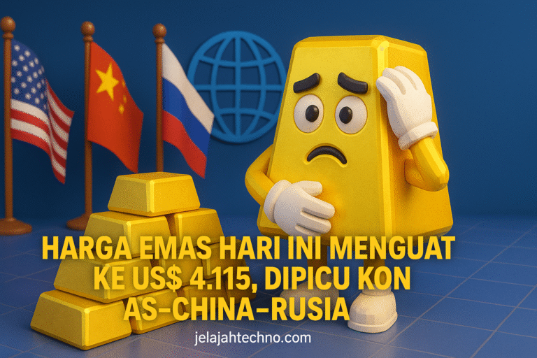 Emas global naik setelah dua hari melemah. Ketegangan geopolitik dan data inflasi AS menjadi pendorong utama reli harga emas.