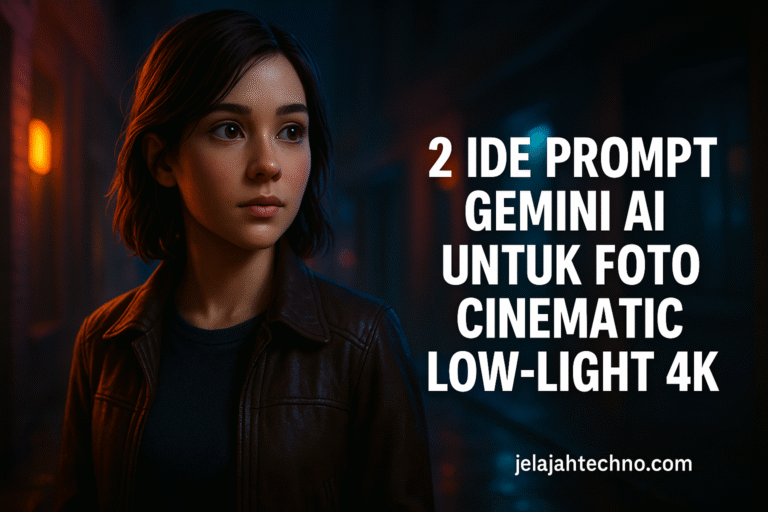 Dapatkan inspirasi prompt Gemini AI yang ubah foto biasa jadi karya visual bergaya film dengan pencahayaan redup yang magis.