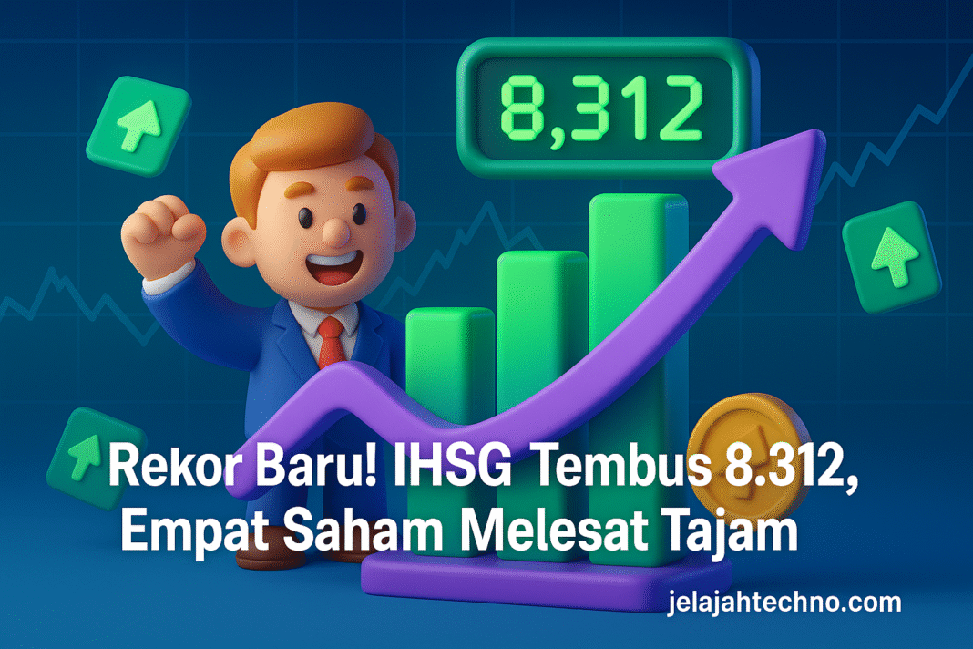 Rekor Baru! IHSG Tembus 8.312, Empat Saham Melesat Tajam
