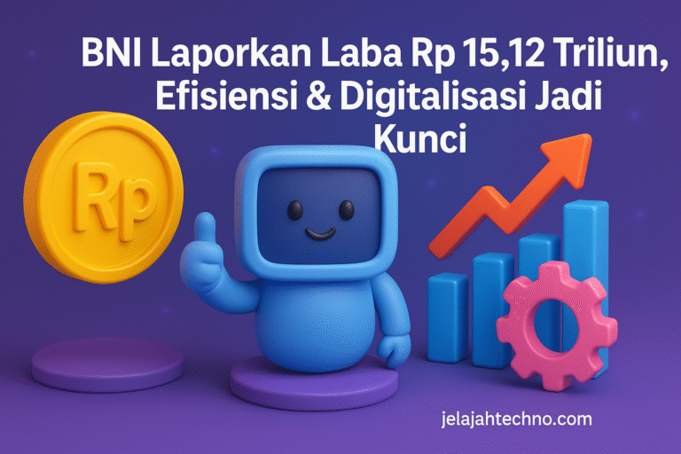 Transformasi digital dan manajemen risiko disiplin dorong laba BNI (BBNI) naik 10,5% yoy. Kualitas aset tetap solid sepanjang 2025.