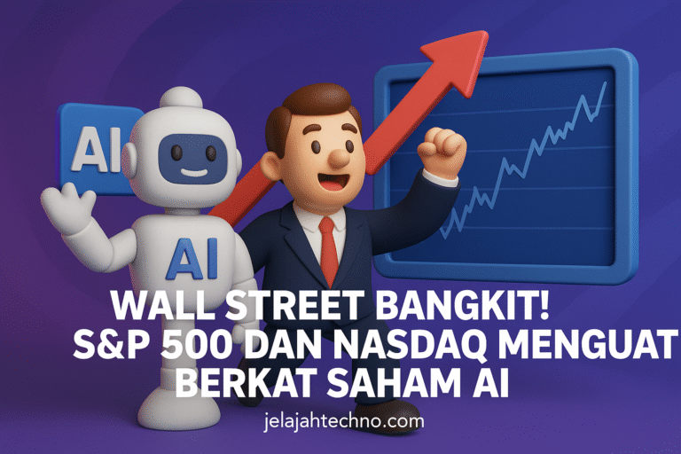 Indeks S&P 500 dan Nasdaq naik signifikan usai lonjakan saham AI seperti Nvidia dan Oracle. Optimisme laba korporasi dorong reli pasar.