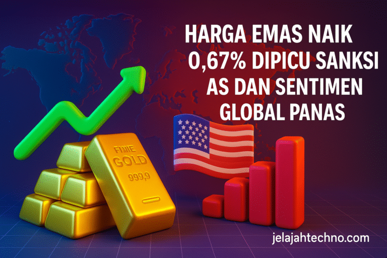 Emas menguat setelah AS menjatuhkan sanksi ke Rusia dan ancam China. Investor memilih emas sebagai aset pelindung nilai.