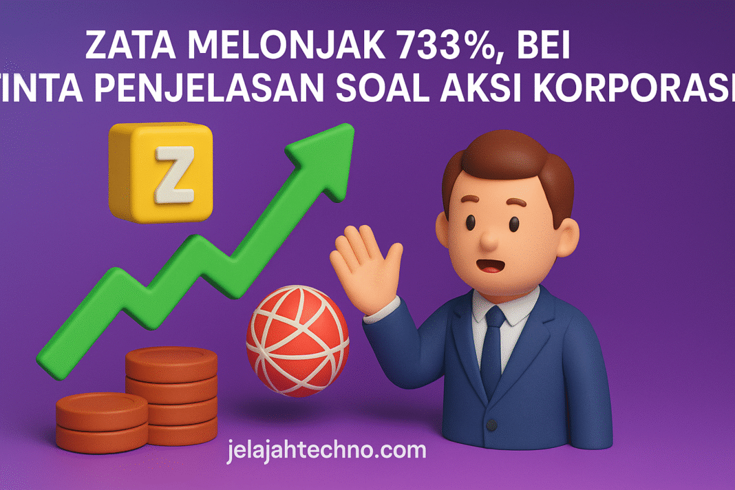 Lonjakan saham ZATA membuat BEI turun tangan. Manajemen mengonfirmasi rencana aksi korporasi tapi belum ungkap detailnya ke publik.