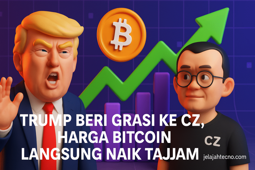Trump Beri Grasi ke CZ, Harga Bitcoin Langsung Naik Tajam