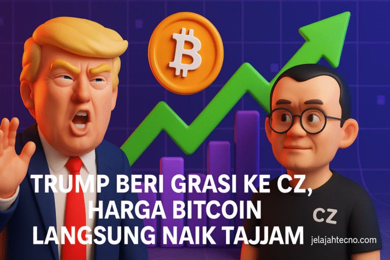 Harga Bitcoin melonjak 2,4% ke US$110.086 usai Trump beri grasi ke pendiri Binance, Changpeng Zhao. Kapitalisasi pasar kripto naik 2,8%.