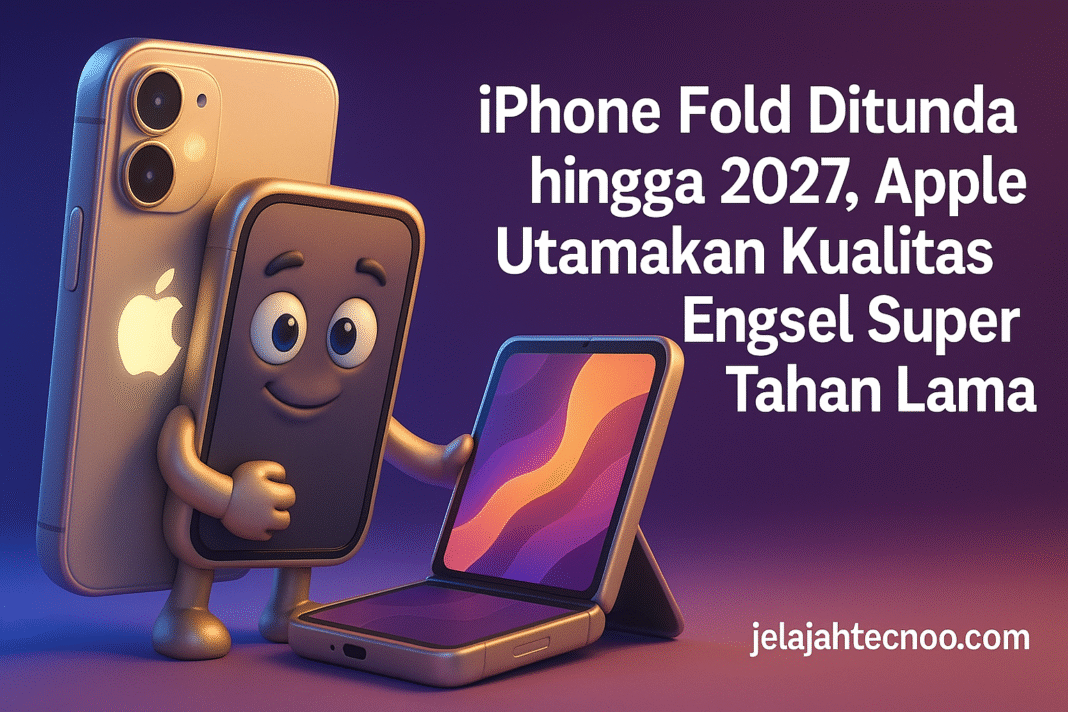 Apple butuh waktu ekstra untuk menyempurnakan iPhone Fold. Engsel premium dan layar bebas notch bakal jadi kejutan besar di 2027.