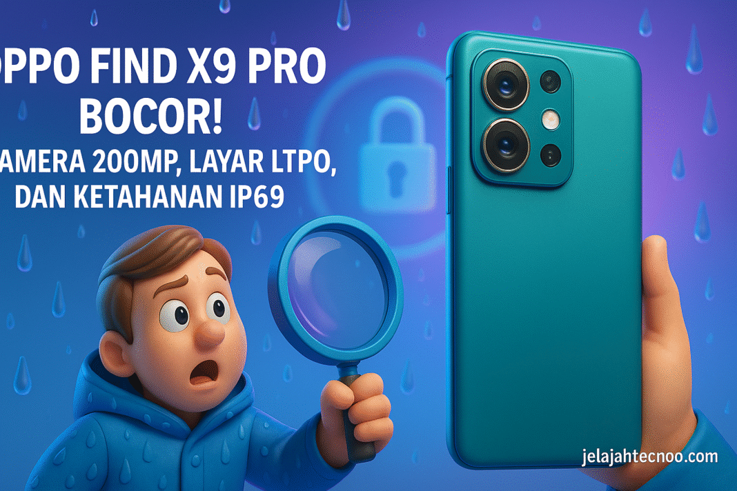 Oppo Find X9 Pro Bocor! Kamera 200MP, Layar LTPO, dan Ketahanan IP69