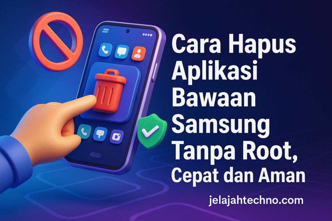 Pelajari cara hapus aplikasi bawaan Samsung tanpa root. Hilangkan aplikasi yang tidak terpakai melalui Pengaturan, App Drawer, hingga ADB.