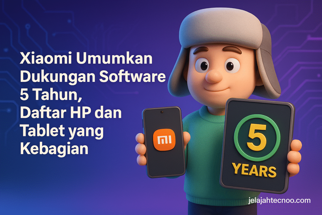 Xiaomi tingkatkan dukungan software dengan 5 kali update OS Android. Cek daftar perangkat seperti Xiaomi 15T Pro hingga Redmi Pad 2.