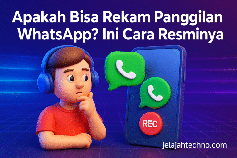 WhatsApp tidak punya fitur perekaman telepon. Gunakan solusi alternatif yang direkomendasikan untuk hasil aman dan legal.