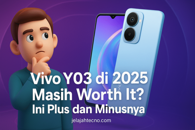 Cari tahu apakah Vivo Y03 masih layak di 2025. Simak keunggulan dan kekurangannya sebelum beli ponsel sejutaan ini.