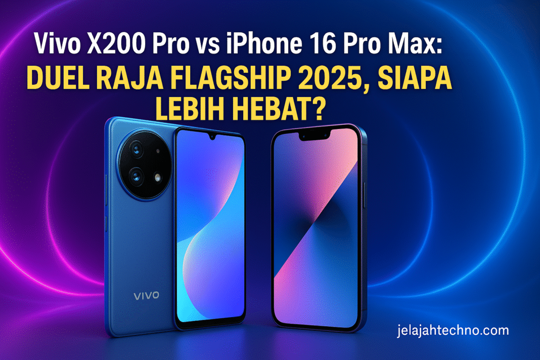 Bandingkan Vivo X200 Pro vs iPhone 16 Pro Max dari sisi kamera, performa, baterai, dan harga. Cari tahu siapa pemenang sesungguhnya di 2025!